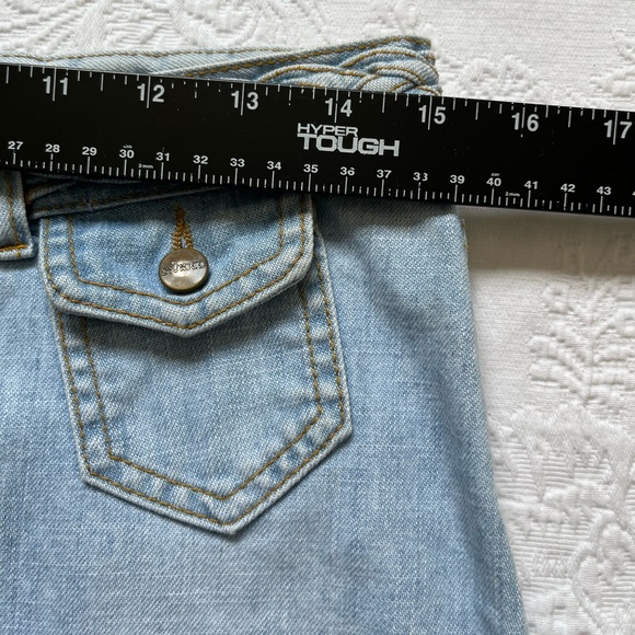 Vintage H&M Divided Y2K Denim Front Buttons A-Line Skirt Size 10 - Picture 10 of 15